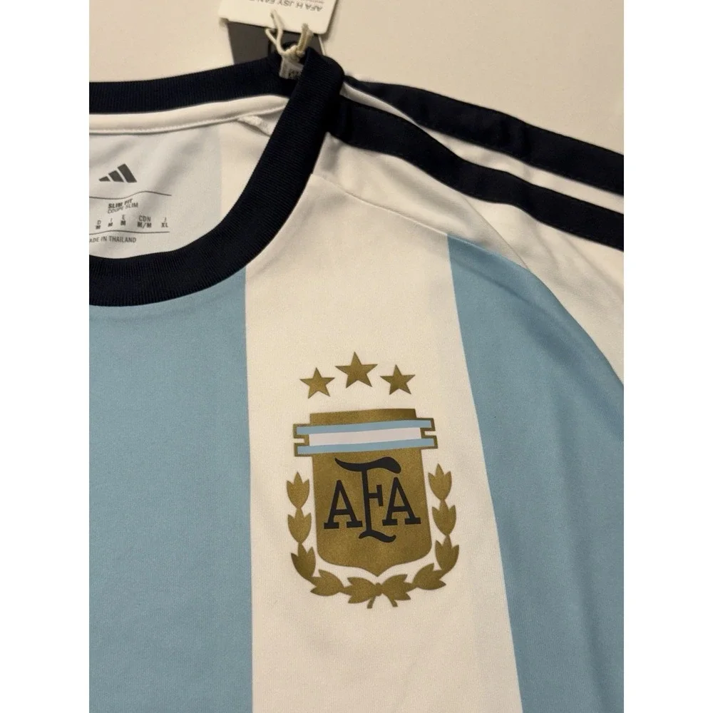 Adidas Argentina 2026 Fan Jersey KA8069 White Ice Blue Mens Medium NWT
